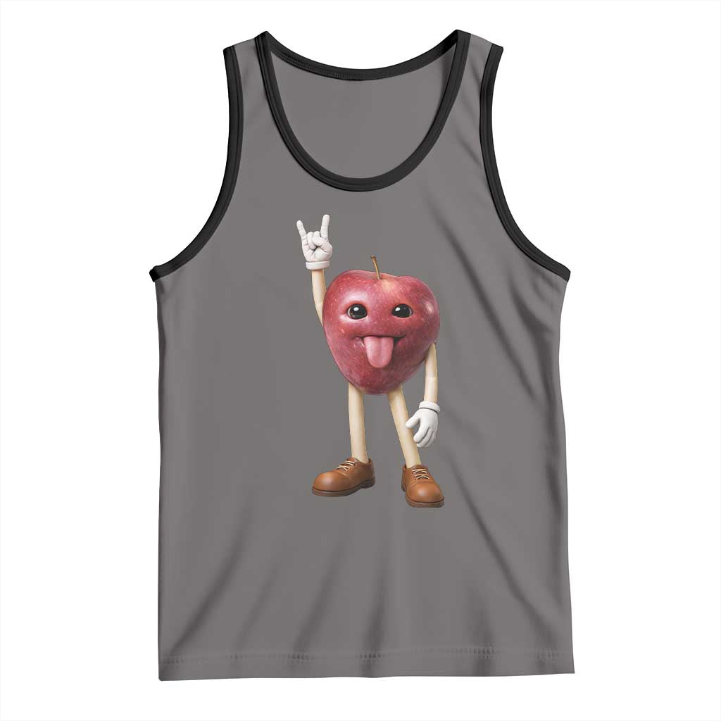 Funny Apple With Face Wapple Meme Tank Top