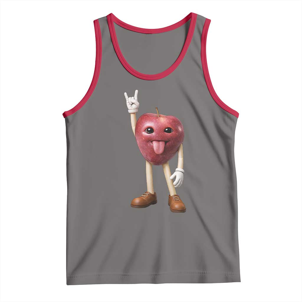 Funny Apple With Face Wapple Meme Tank Top
