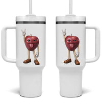 Funny Apple With Face Wapple Meme Tumbler With Handle