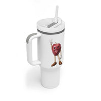 Funny Apple With Face Wapple Meme Tumbler With Handle