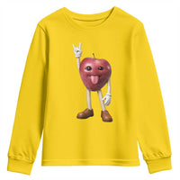 Funny Apple With Face Wapple Meme Youth Sweatshirt