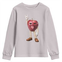 Funny Apple With Face Wapple Meme Youth Sweatshirt