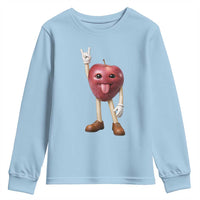 Funny Apple With Face Wapple Meme Youth Sweatshirt