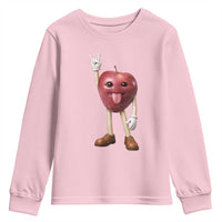 Funny Apple With Face Wapple Meme Youth Sweatshirt