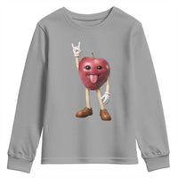 Funny Apple With Face Wapple Meme Youth Sweatshirt