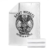 Saint Michael Heavenly Warrior Throw Blanket Defend Us In Battle