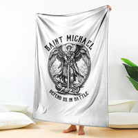 Saint Michael Heavenly Warrior Throw Blanket Defend Us In Battle