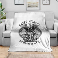 Saint Michael Heavenly Warrior Throw Blanket Defend Us In Battle