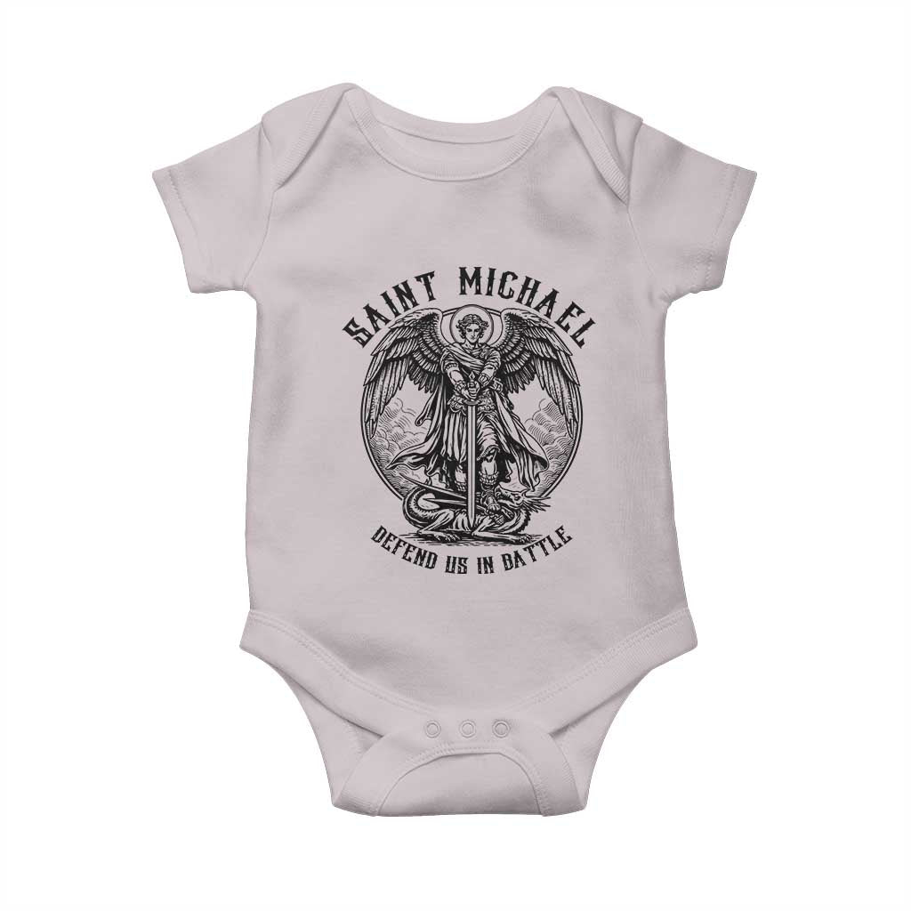Saint Michael Heavenly Warrior Baby Onesie Defend Us In Battle
