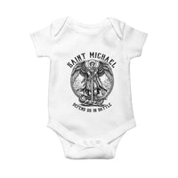 Saint Michael Heavenly Warrior Baby Onesie Defend Us In Battle