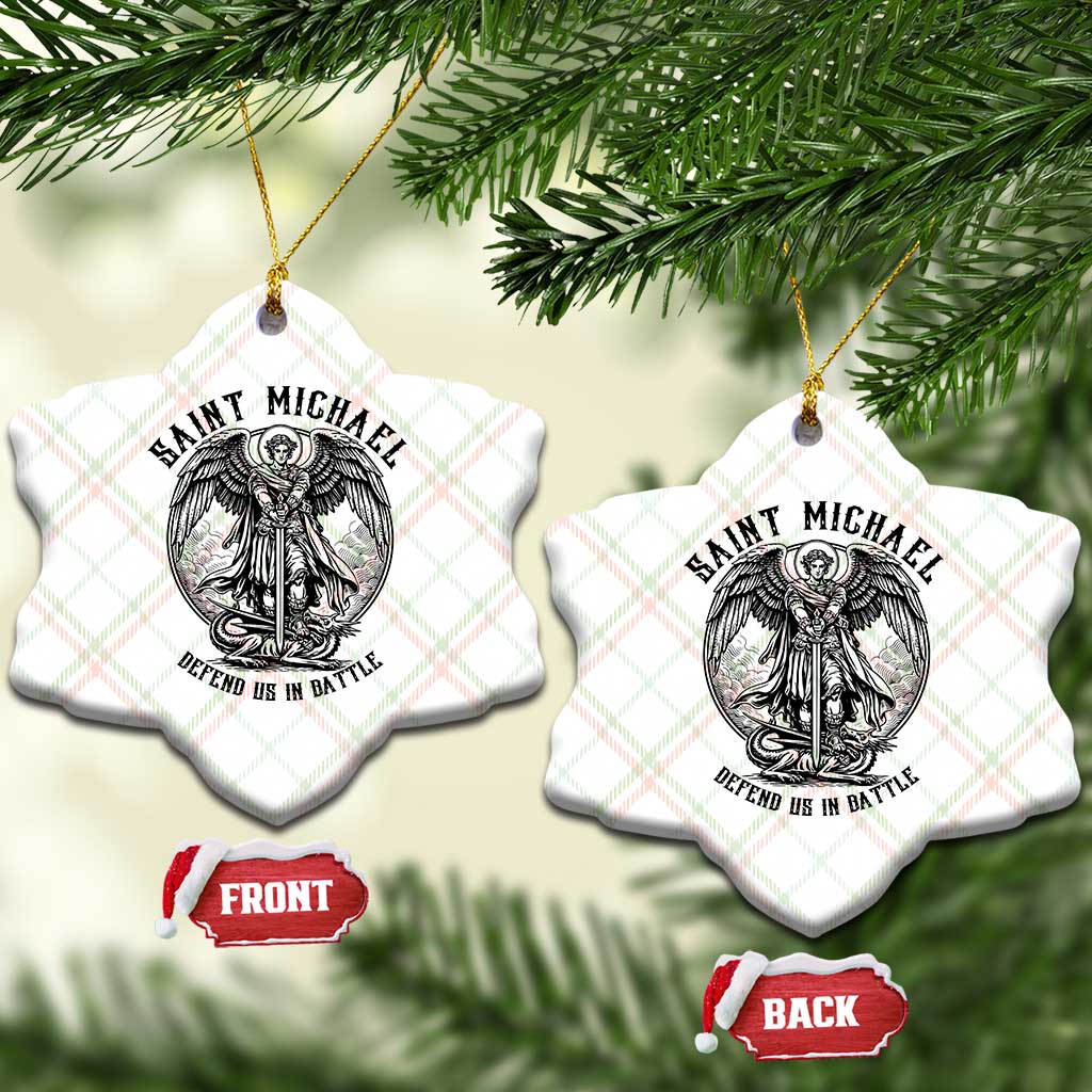 Saint Michael Heavenly Warrior Ceramic Ornament Defend Us In Battle