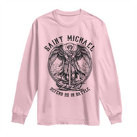Saint Michael Heavenly Warrior Long Sleeve Shirt Defend Us In Battle