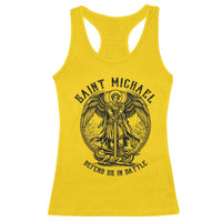 Saint Michael Heavenly Warrior Racerback Tank Top Defend Us In Battle