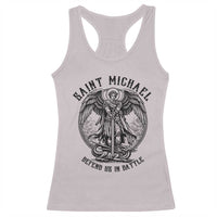 Saint Michael Heavenly Warrior Racerback Tank Top Defend Us In Battle