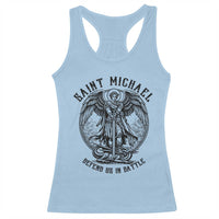 Saint Michael Heavenly Warrior Racerback Tank Top Defend Us In Battle