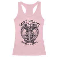 Saint Michael Heavenly Warrior Racerback Tank Top Defend Us In Battle