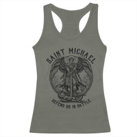 Saint Michael Heavenly Warrior Racerback Tank Top Defend Us In Battle