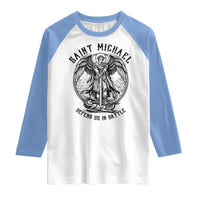 Saint Michael Heavenly Warrior Raglan Shirt Defend Us In Battle