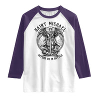 Saint Michael Heavenly Warrior Raglan Shirt Defend Us In Battle