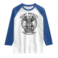 Saint Michael Heavenly Warrior Raglan Shirt Defend Us In Battle
