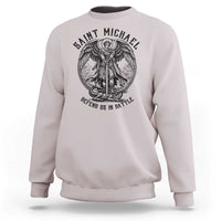 Saint Michael Heavenly Warrior Sweatshirt Defend Us In Battle