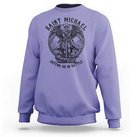 Saint Michael Heavenly Warrior Sweatshirt Defend Us In Battle