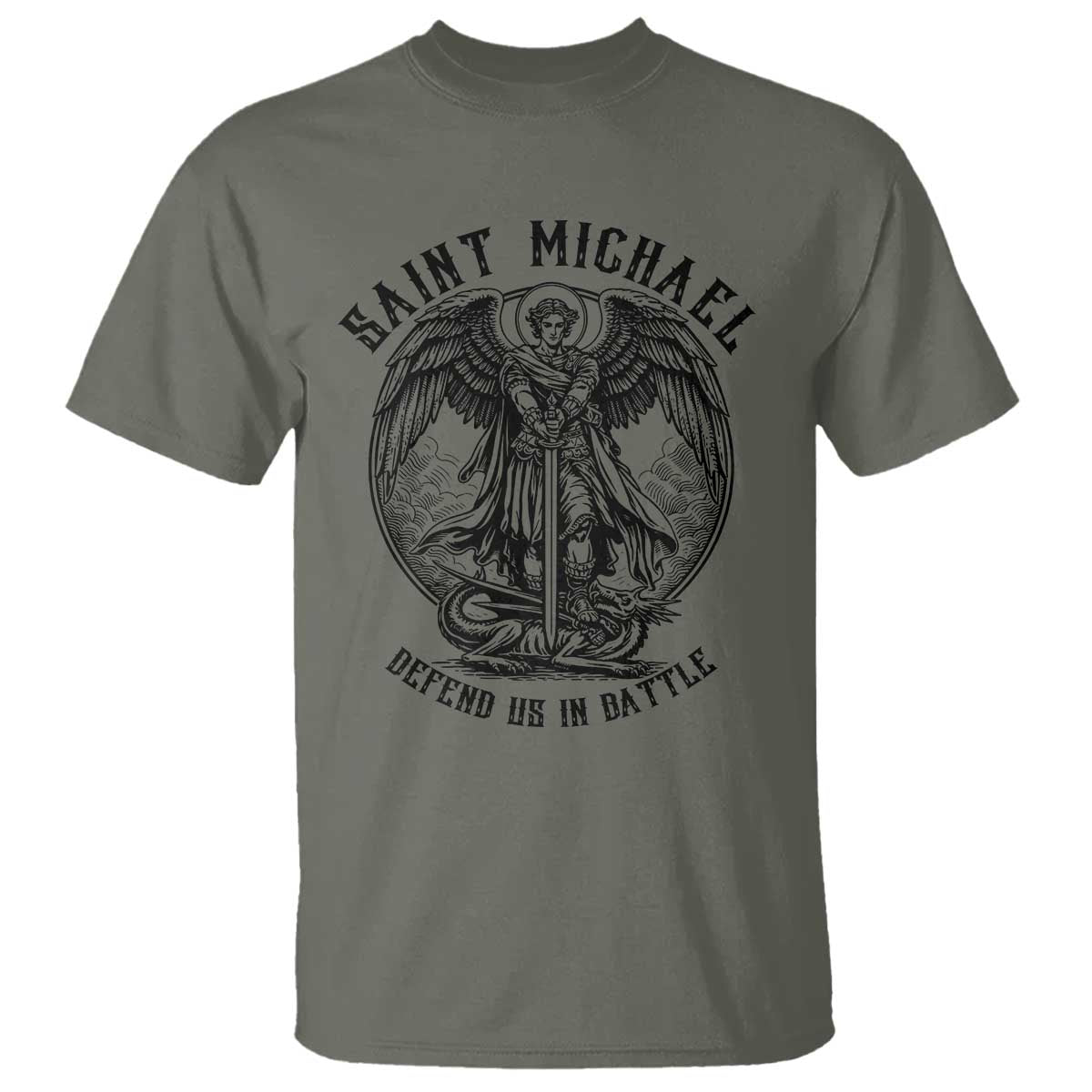 Saint Michael Heavenly Warrior T Shirt Defend Us In Battle