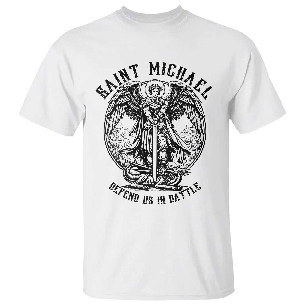 Saint Michael Heavenly Warrior T Shirt Defend Us In Battle