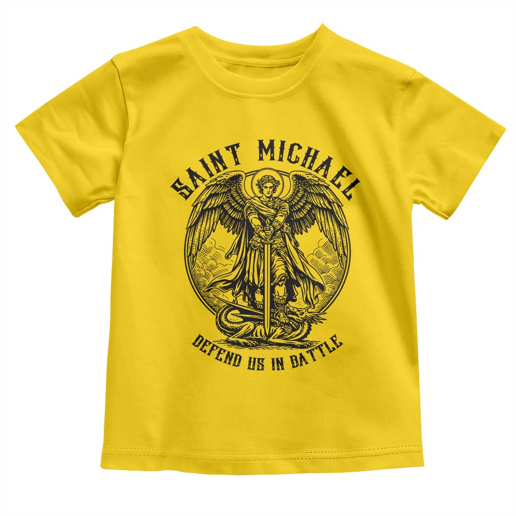 Saint Michael Heavenly Warrior Toddler T Shirt Defend Us In Battle