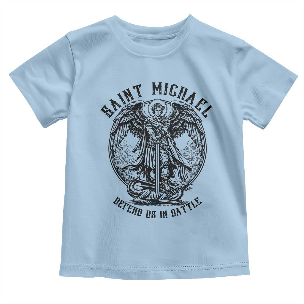 Saint Michael Heavenly Warrior Toddler T Shirt Defend Us In Battle