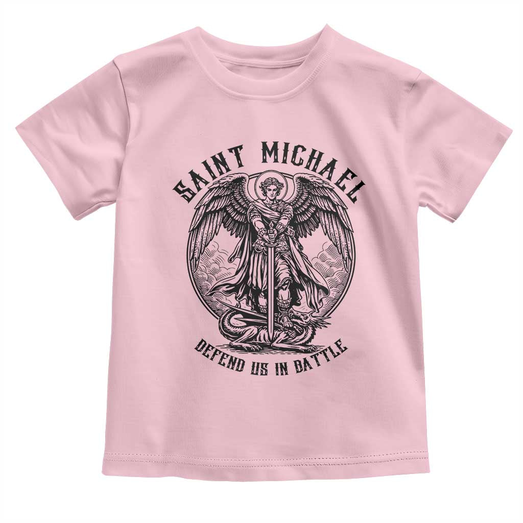 Saint Michael Heavenly Warrior Toddler T Shirt Defend Us In Battle
