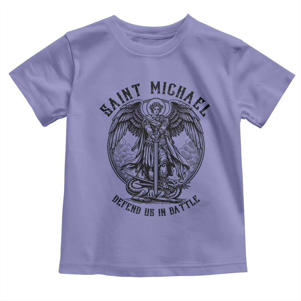 Saint Michael Heavenly Warrior Toddler T Shirt Defend Us In Battle