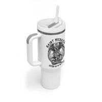 Saint Michael Heavenly Warrior Tumbler With Handle Defend Us In Battle