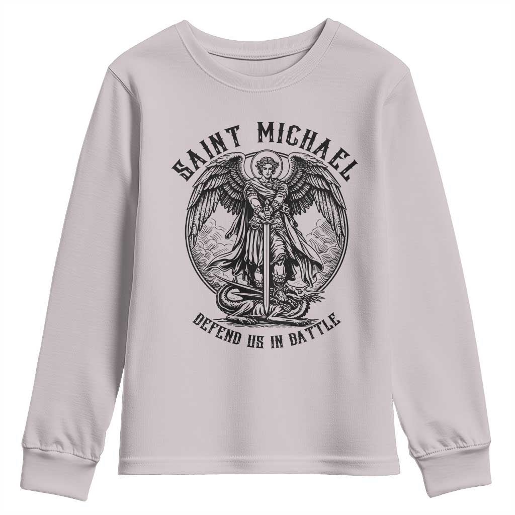 Saint Michael Heavenly Warrior Youth Sweatshirt Defend Us In Battle