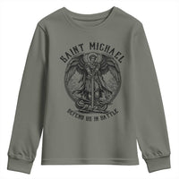 Saint Michael Heavenly Warrior Youth Sweatshirt Defend Us In Battle
