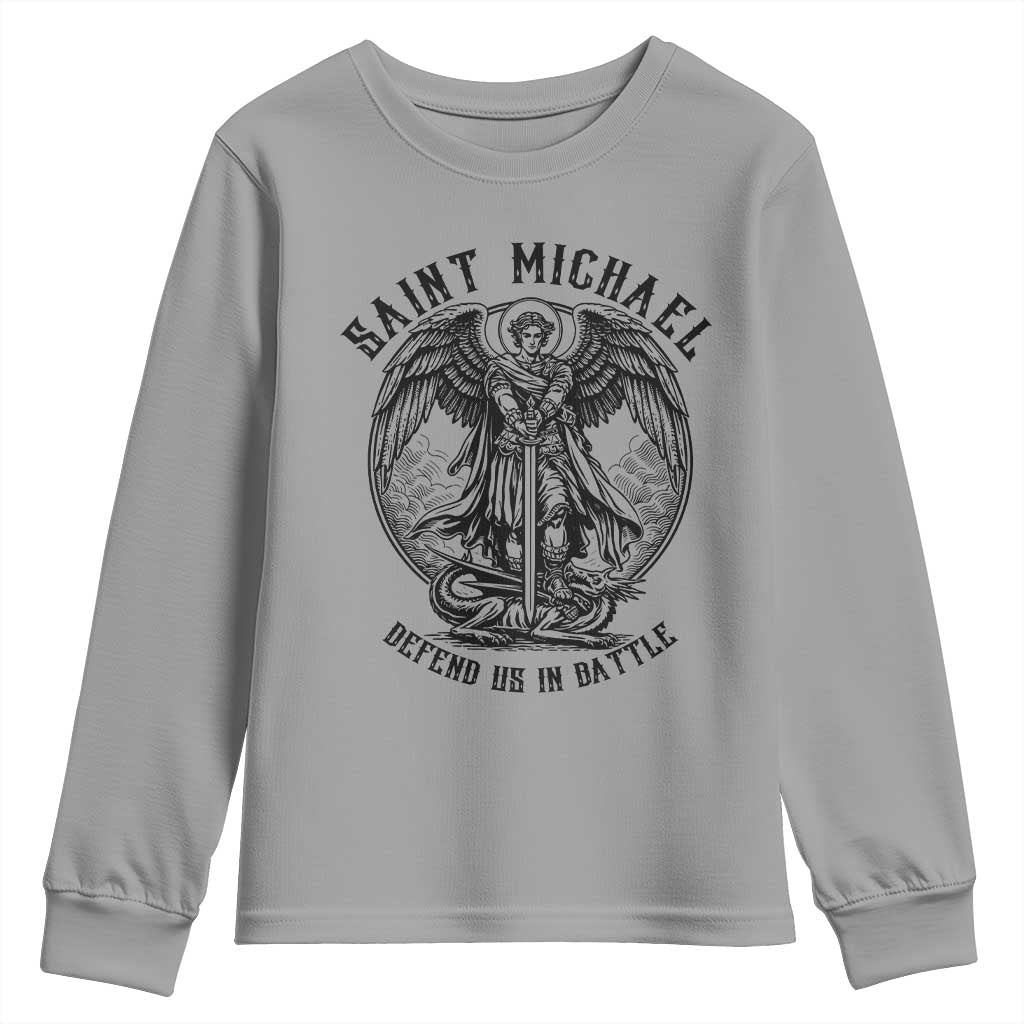 Saint Michael Heavenly Warrior Youth Sweatshirt Defend Us In Battle