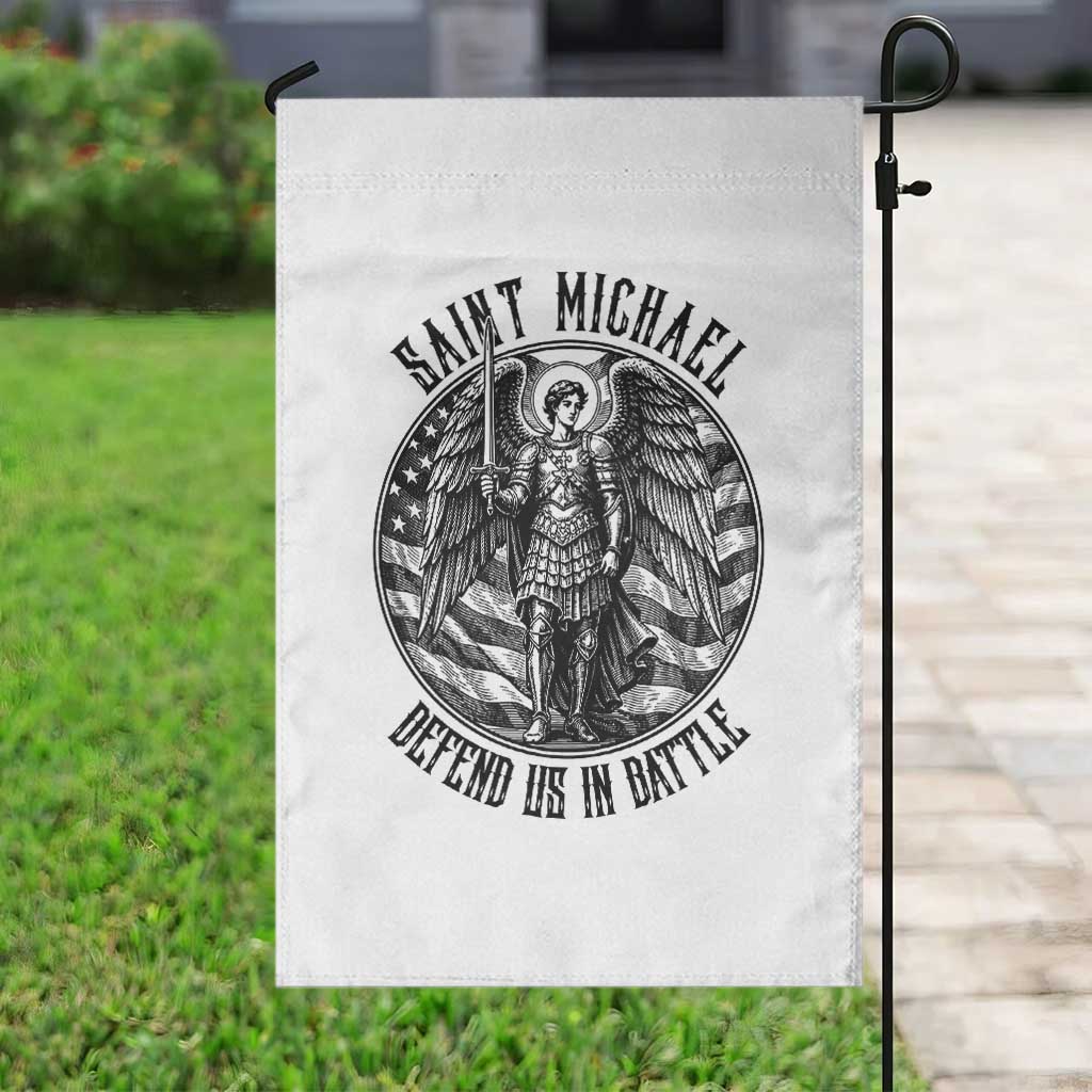Saint Michael Defend Us In Battle Garden Flag American Flag Patriotic