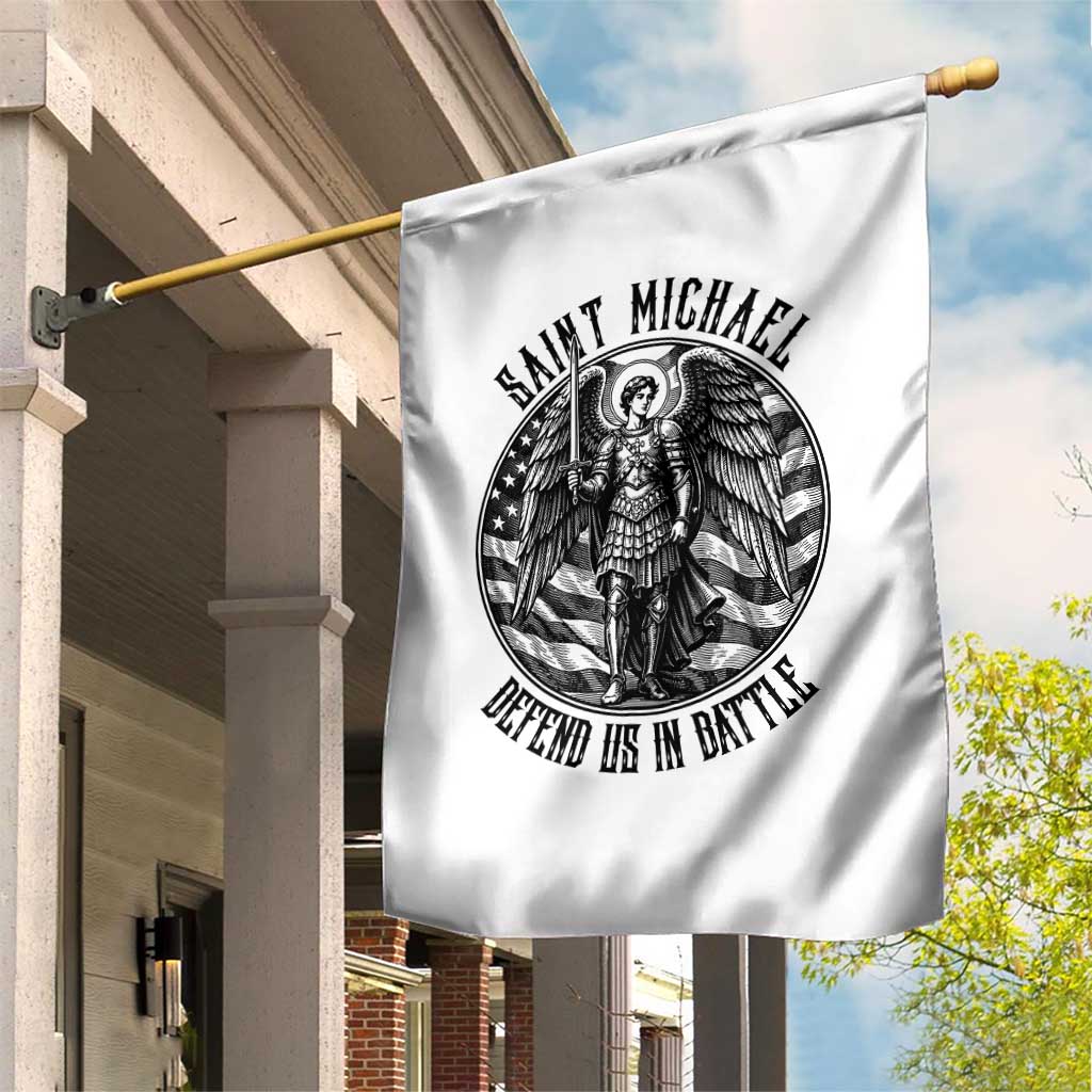 Saint Michael Defend Us In Battle Garden Flag American Flag Patriotic