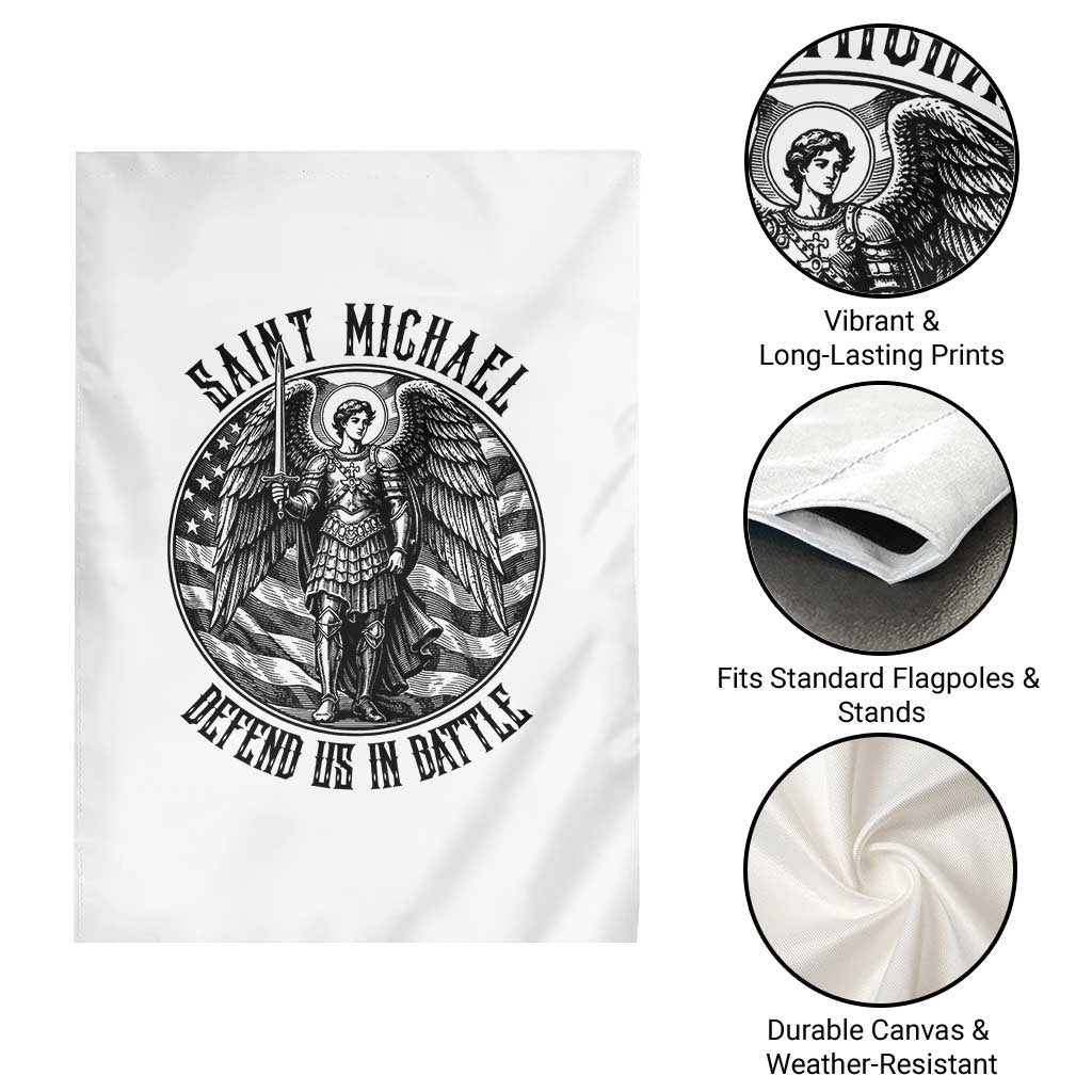 Saint Michael Defend Us In Battle Garden Flag American Flag Patriotic