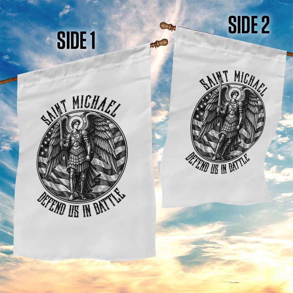 Saint Michael Defend Us In Battle Garden Flag American Flag Patriotic