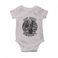 Saint Michael Defend Us In Battle Baby Onesie American Flag Patriotic