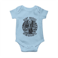 Saint Michael Defend Us In Battle Baby Onesie American Flag Patriotic