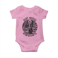 Saint Michael Defend Us In Battle Baby Onesie American Flag Patriotic