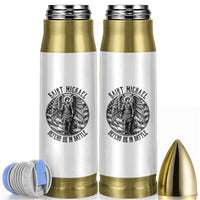 Saint Michael Defend Us In Battle Bullet Tumbler American Flag Patriotic