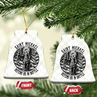 Saint Michael Defend Us In Battle Ceramic Ornament American Flag Patriotic