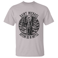 Saint Michael Defend Us In Battle T Shirt American Flag Patriotic