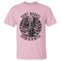 Saint Michael Defend Us In Battle T Shirt American Flag Patriotic