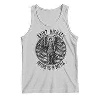 Saint Michael Defend Us In Battle Tank Top American Flag Patriotic