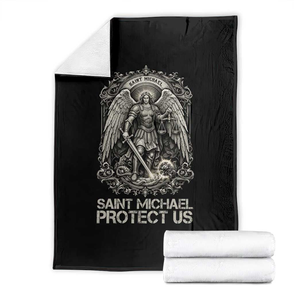 St Michael The Archangel Protect Us Throw Blanket Christian Faith Gift