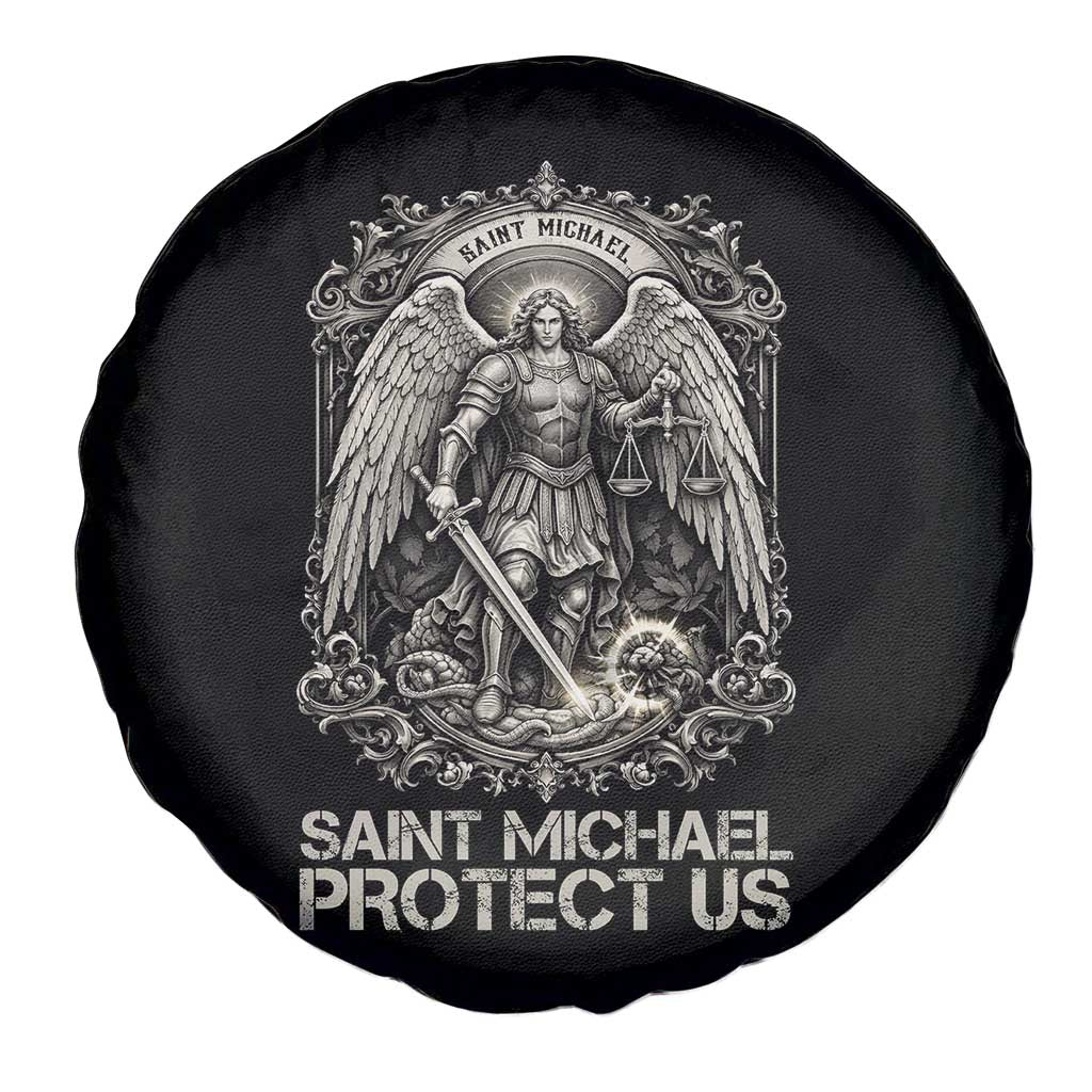 St Michael The Archangel Protect Us Spare Tire Cover Christian Faith Gift